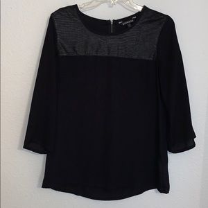 Express Women’s Black 3/4 Sleeve Blouse